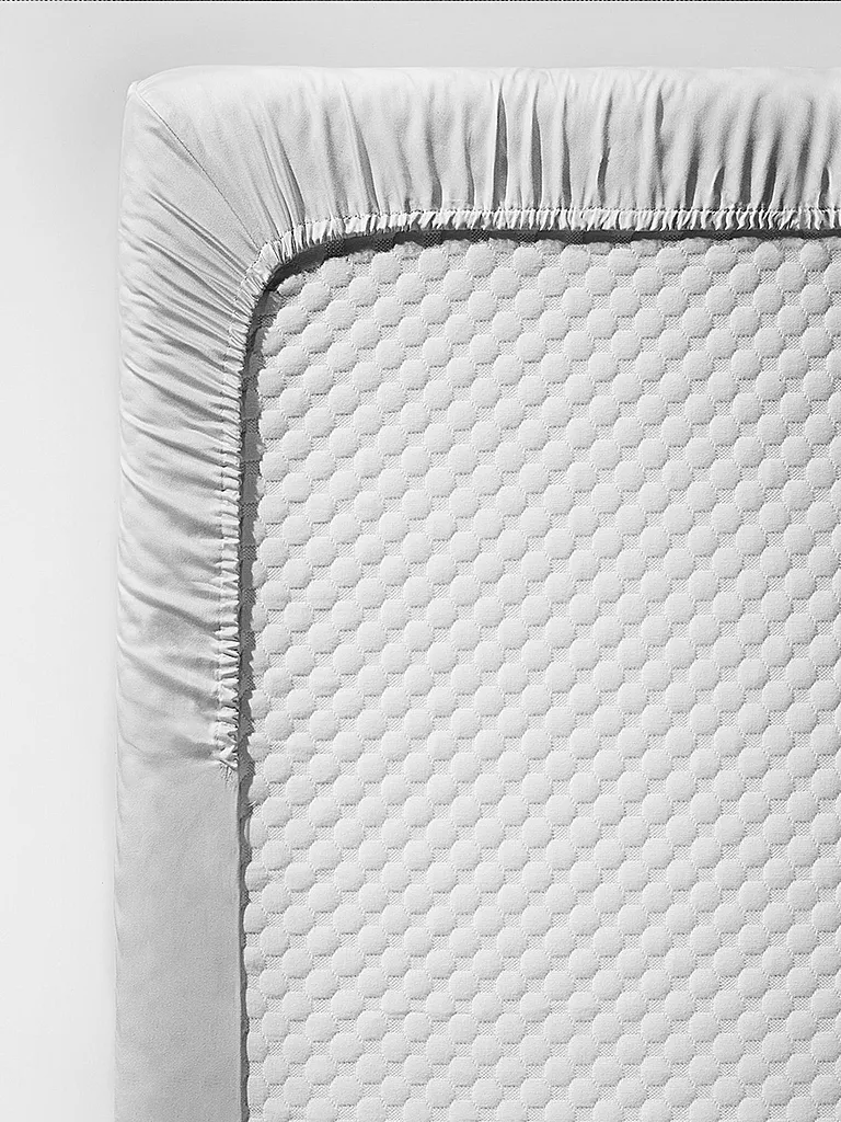 FLEURESSE | Drap-housse en satin Royal Uni 90x200cm Argent | silber