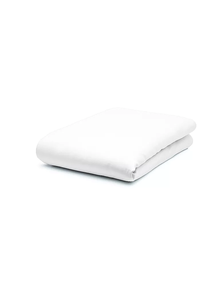 FLEURESSE | Drap-housse en satin Royal Uni 90x200cm Blanc | weiss