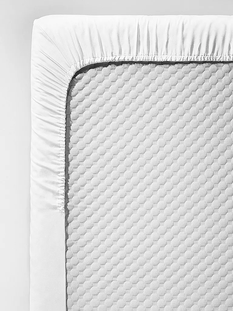 FLEURESSE | Drap-housse en satin Royal Uni 90x200cm Blanc | 