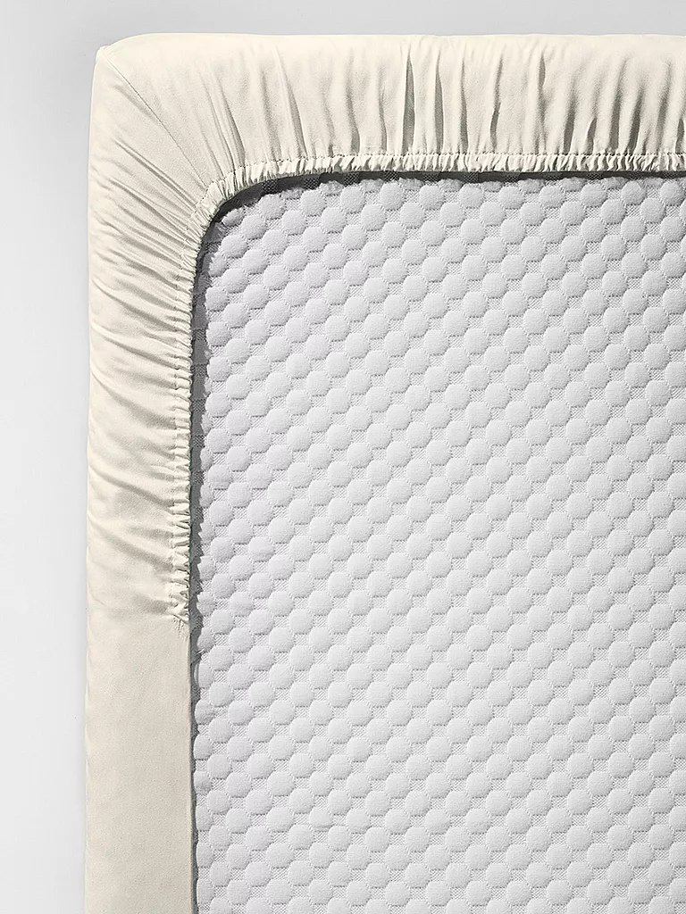 FLEURESSE | Drap-housse en satin Royal Uni 90x200cm Crème | creme