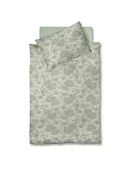 FLEURESSE | Linge de lit en flanelle 70x90cm/140x200cm Lech Mandel | Vert clair