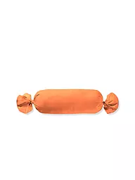FLEURESSE | Housse de traversin en satin Royal Uni 15x40cm rouge foncé | Orange