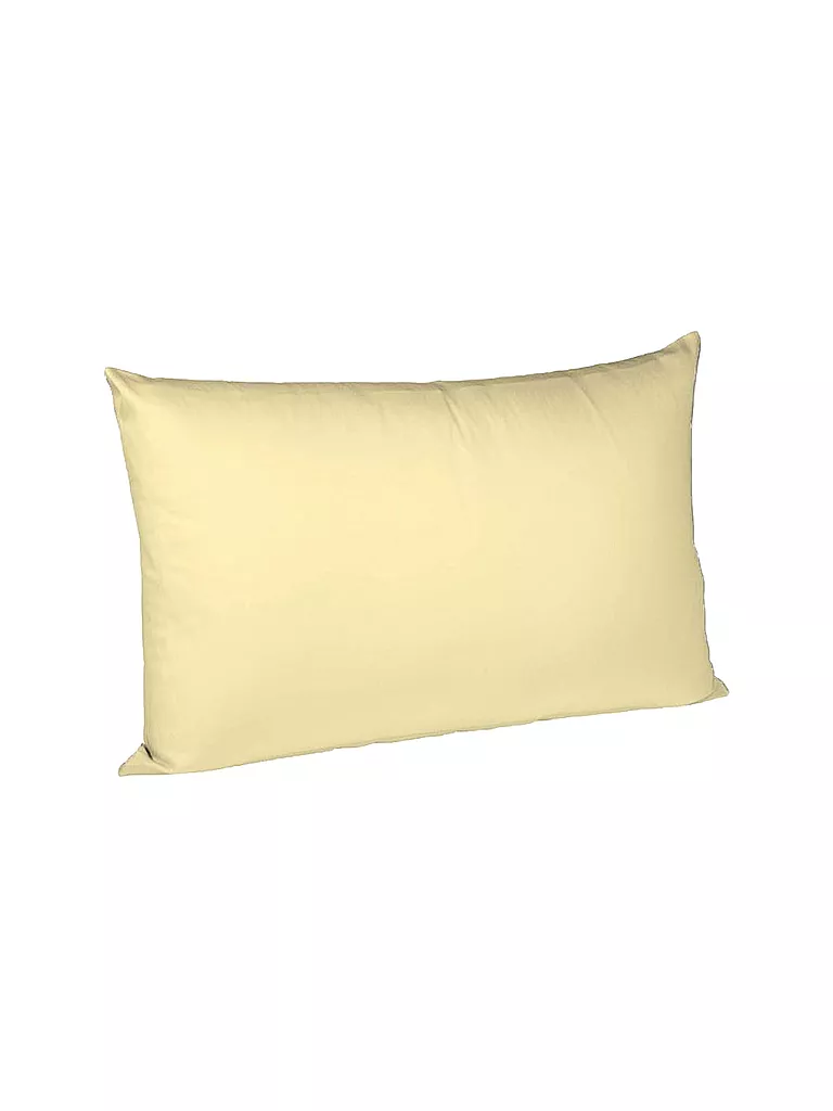 FLEURESSE | Housse de coussin en satin "Royal Uni" lot de 2 70x90cm (Vanille) | gelb