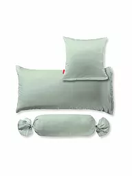 FLEURESSE | Taie d'oreiller en satin Royal Uni lot de 2 40x80cm Argent | Olive