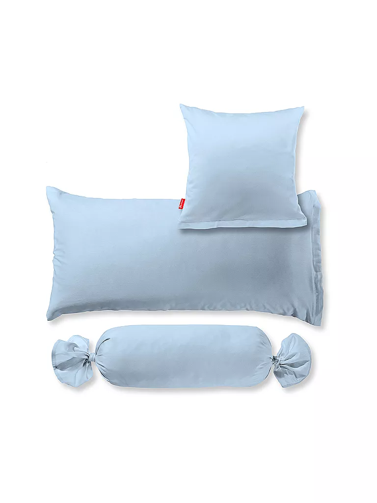 FLEURESSE | Housse de coussin en satin Royal Uni 2x 40x40cm Bleu clair | hellblau