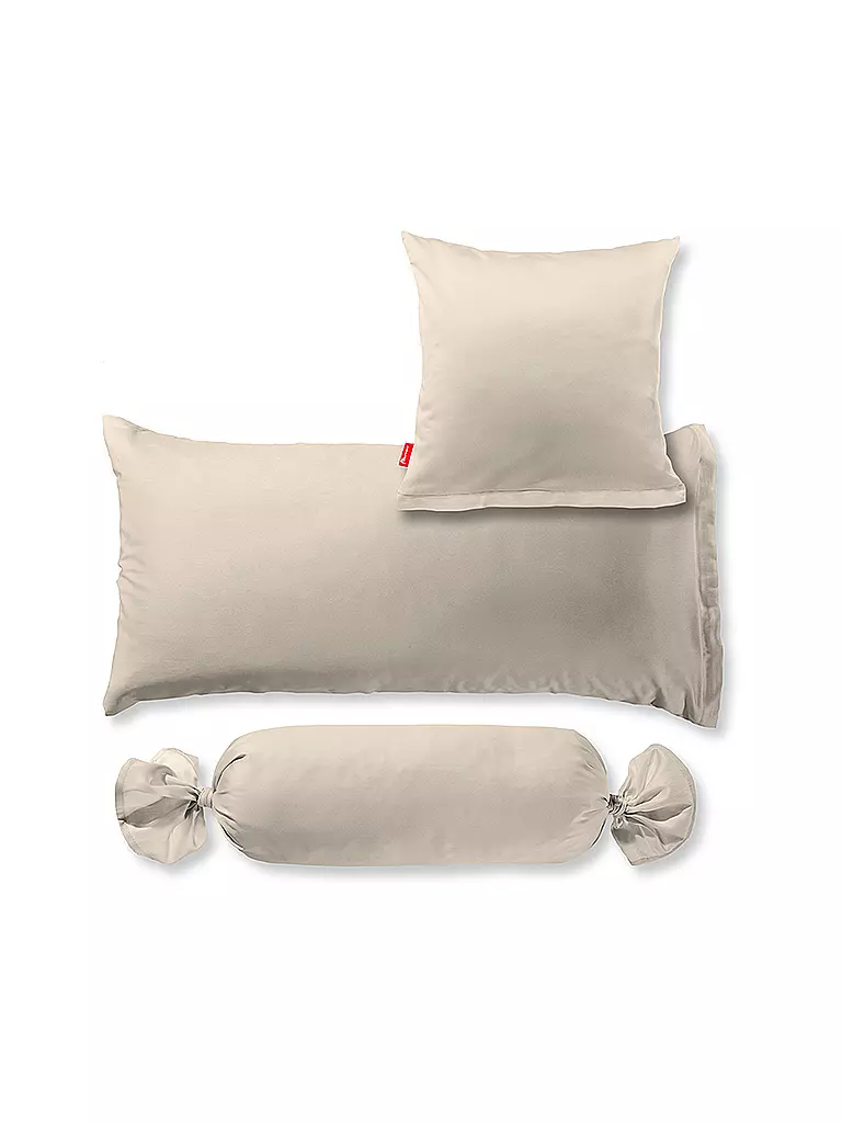 FLEURESSE | Housse de coussin en satin Royal Uni 2x 40x40cm Sable | beige