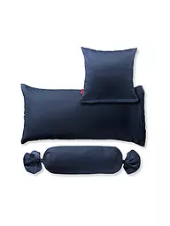 FLEURESSE | Taie d'oreiller en satin Royal Uni 2x 40x60cm Sable | Bleu foncé