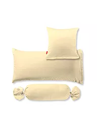 FLEURESSE | Housse de traversin en satin Royal Uni 15x40cm rouge foncé | Jaune