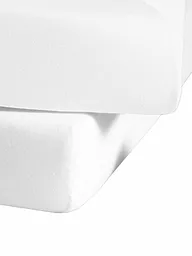 FLEURESSE | Drap-housse en jersey 100x200cm (Nature) | Blanc