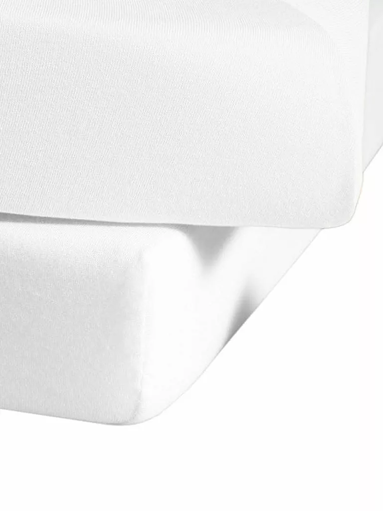 FLEURESSE | Jerseyspannleintuch 100x200cm (Blanc) | weiss
