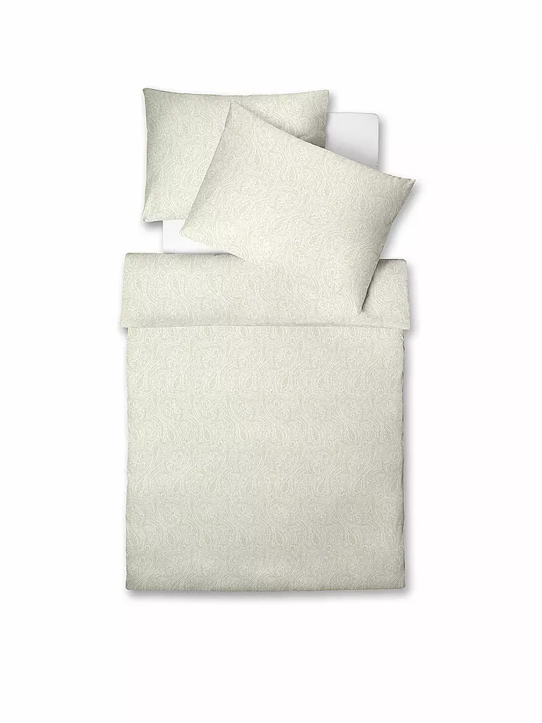 FLEURESSE | Linge de lit en damas "Opal" 70x90cm/140x220cm | creme