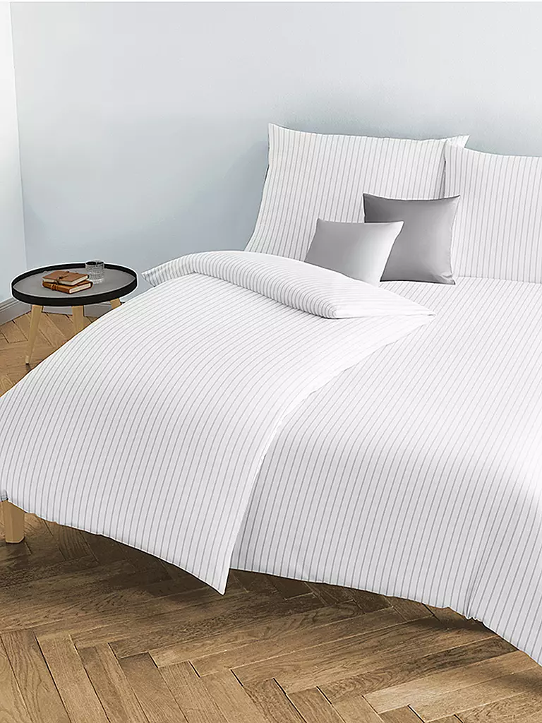FLEURESSE | Linge de lit en damas Melk 70x90cm / 140x200cm Blanc | Blanc