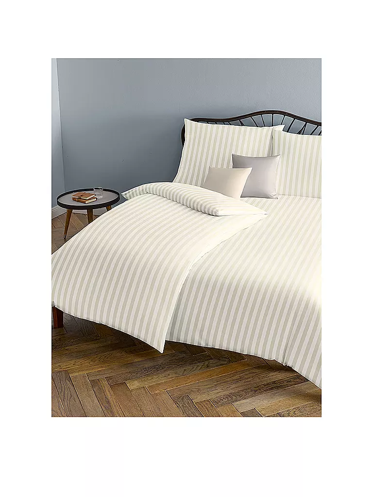 FLEURESSE | Linge de lit en damas Melk 70x90cm / 140x200cm Crème | beige