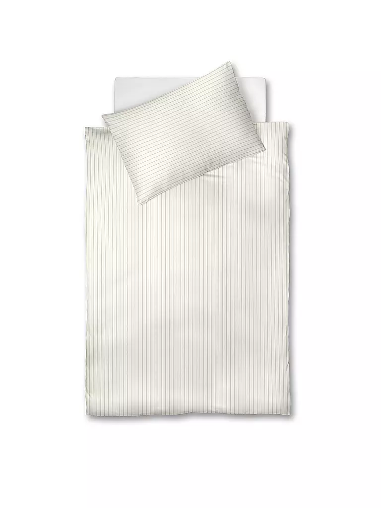 FLEURESSE | Linge de lit en damas Melk 70x90cm / 140x200cm Crème | Crème