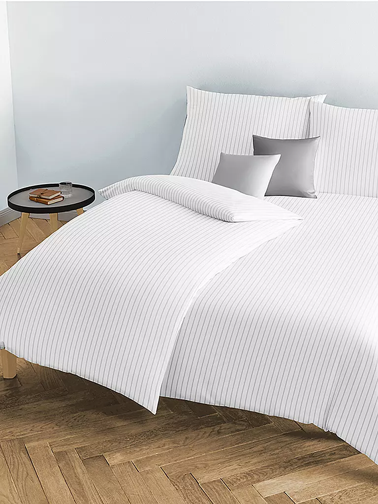 FLEURESSE | Linge de lit en damas Melk 70x90cm / 140x220cm Blanc | Blanc