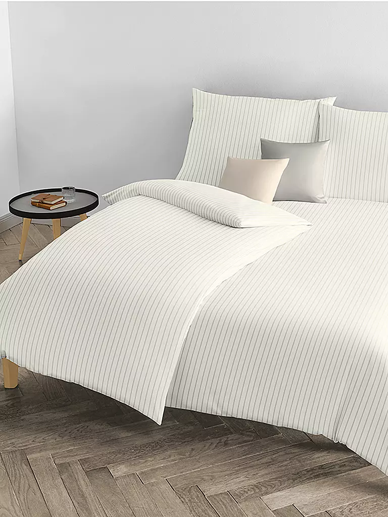 FLEURESSE | Linge de lit en damas Melk 70x90cm / 140x220cm Crème | Crème