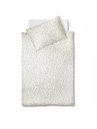FLEURESSE | Parure de lit en damas OPAL 70x90cm/140x200cm Blanc | Crème