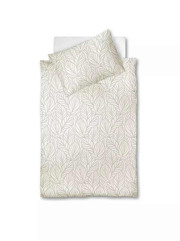 FLEURESSE | Linge de lit en damas OPAL 70x90cm/140x200cm Crème | Crème