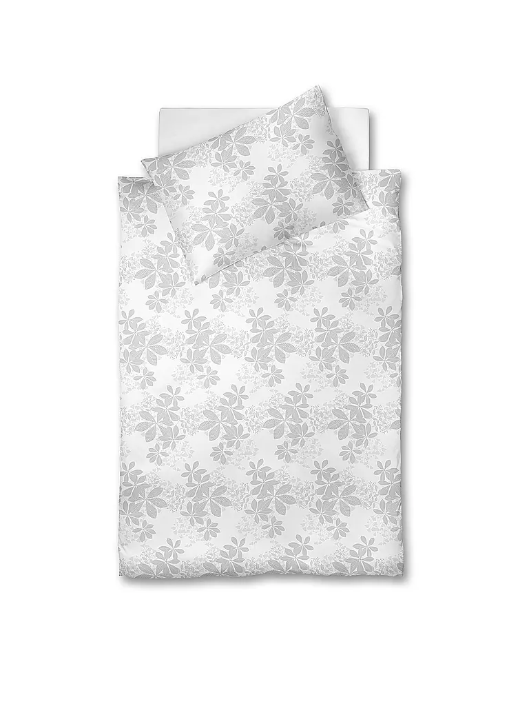 FLEURESSE | Linge de lit en damas OPAL 70x90cm/140x220cm Blanc | weiss