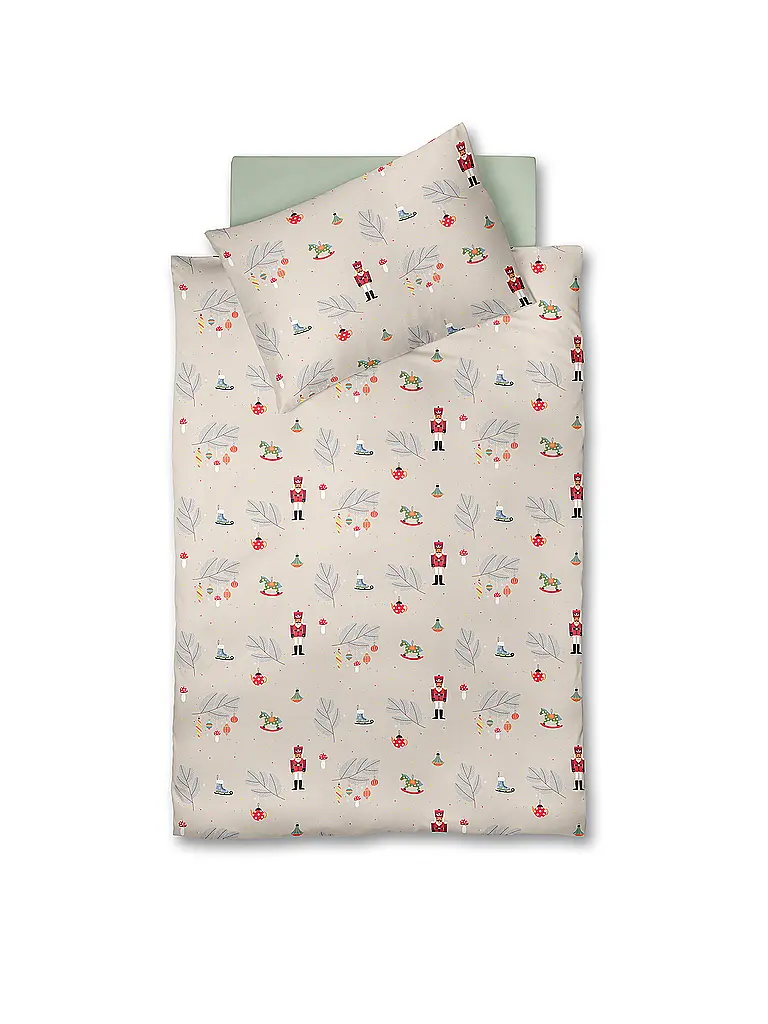 FLEURESSE | Linge de lit en flanelle 70x90cm/140x200cm ASPEN Sand | Beige