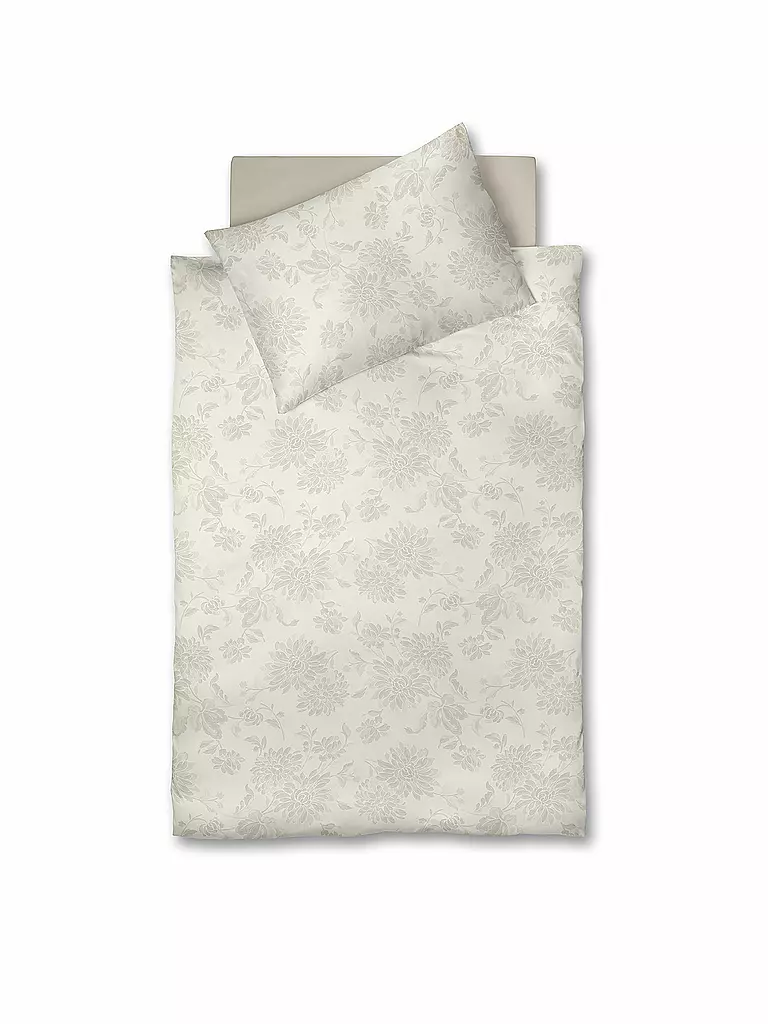 FLEURESSE | Linge de lit en flanelle 70x90cm/140x200cm Lech Mandel | beige