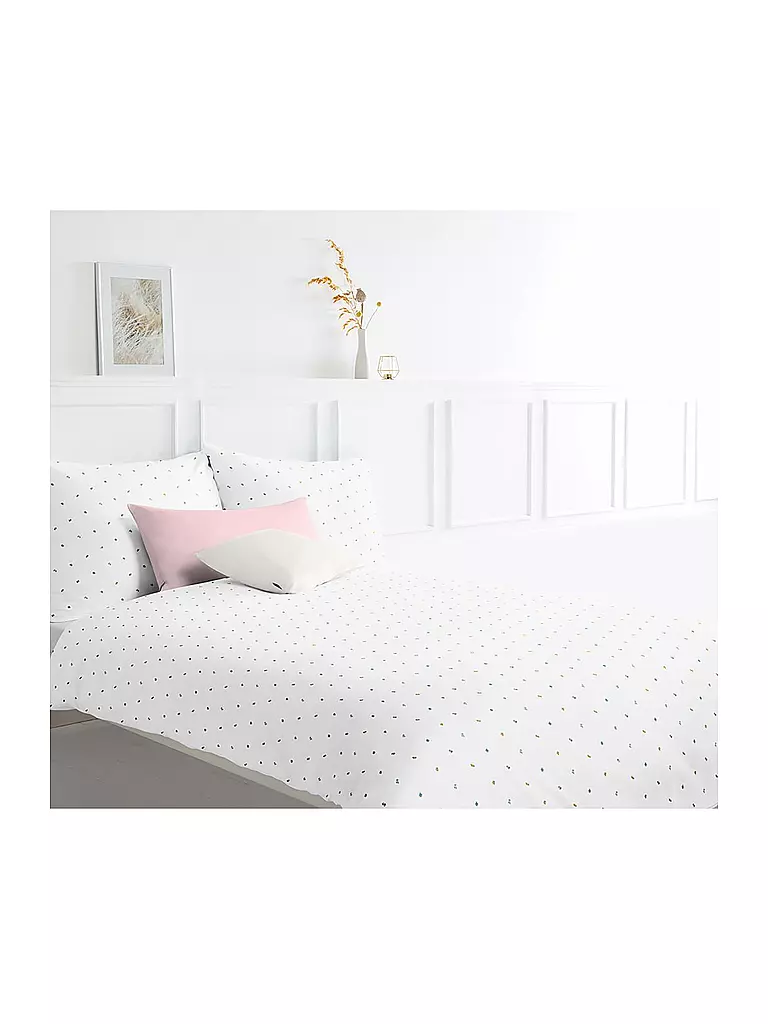FLEURESSE | Linge de lit en flanelle VELVET 70x90cm/140x200cm Ranken | Blanc