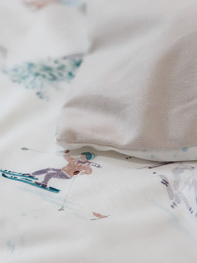 FLEURESSE | Linge de lit en jersey 70x90cm/140x200cm DIAMOND Snow White |