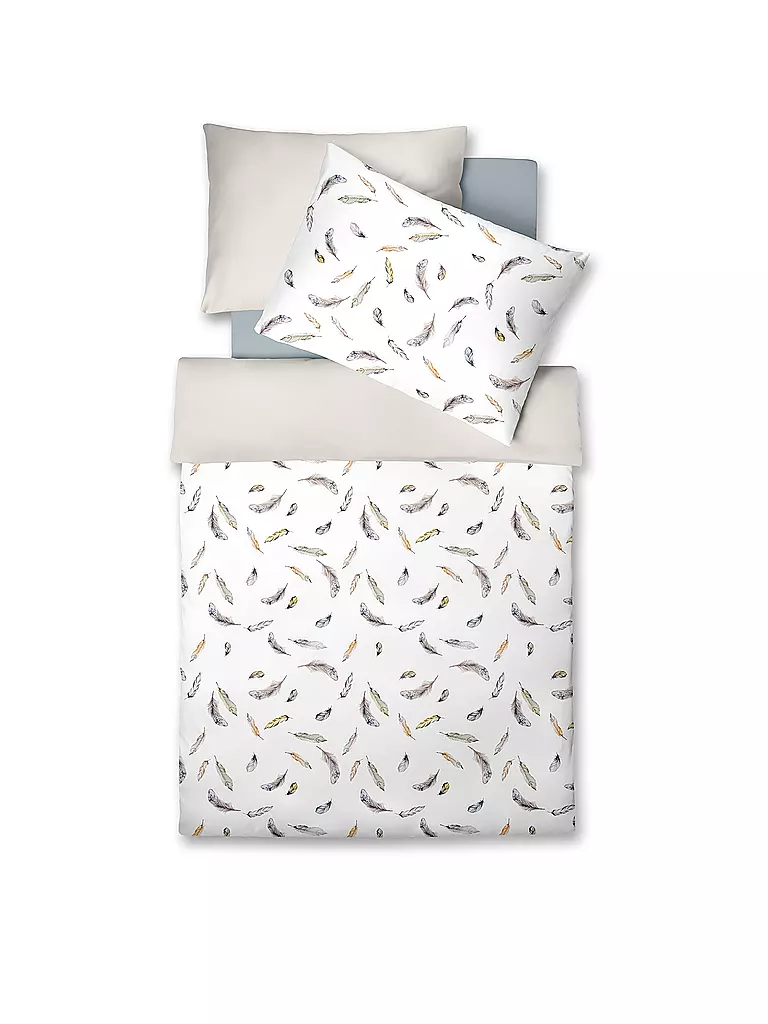 FLEURESSE | Linge de lit en jersey DIAMOND 140/200CM Argent | Argent