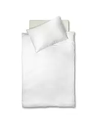 FLEURESSE | Linge de lit en jersey interlock 70x90cm/140x200cm Crème | Blanc