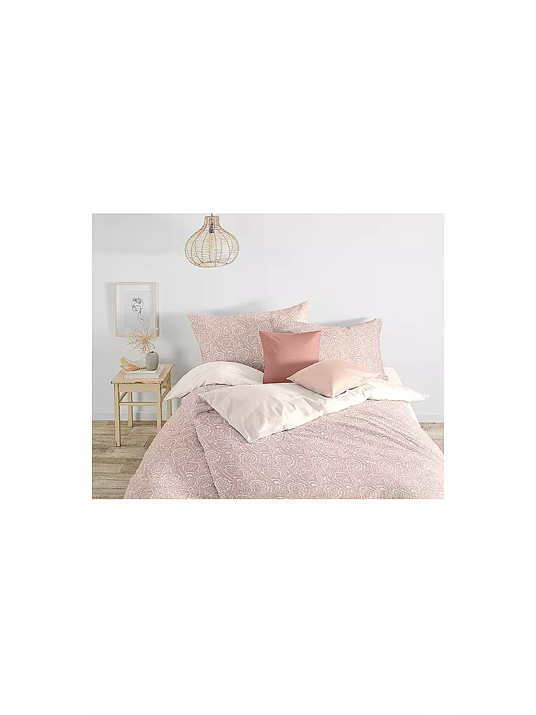 FLEURESSE | Linge de lit en lin NIZZA 70x90cm / 140x200cm Corail | rosa