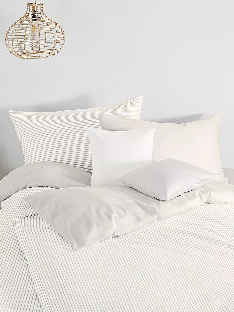 FLEURESSE | Linge de lit en lin NIZZA 70x90cm / 140x200cm Sable | beige