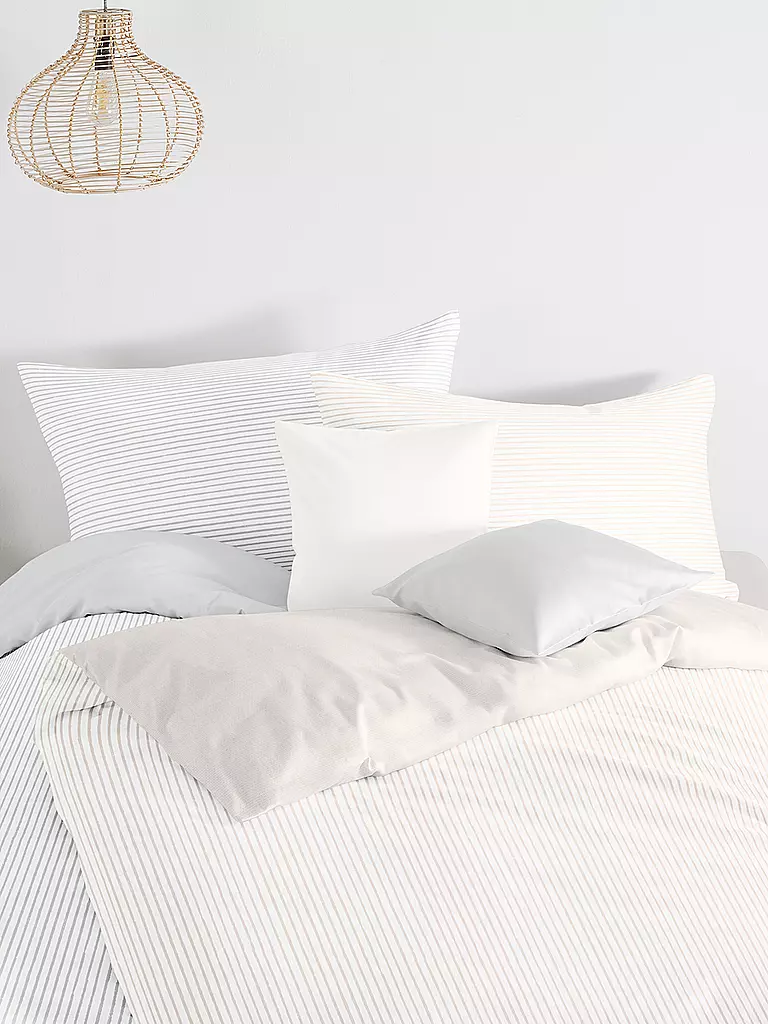 FLEURESSE | Linge de lit en lin NIZZA 70x90cm / 140x200cm Sable | 