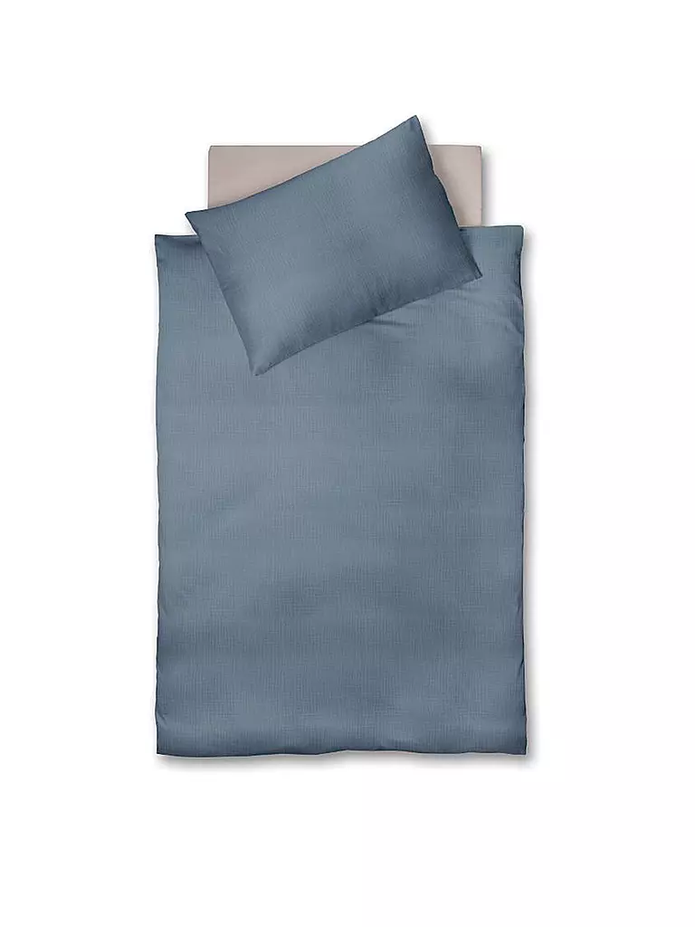 FLEURESSE | Linge de lit en mousseline CAPRI 70x90cm/140x200cm Denim | hellblau