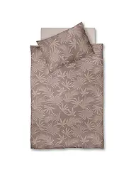 FLEURESSE | Linge de lit en satin 70x90cm/140x200cm MODERN GARDEN B Moka | Marron