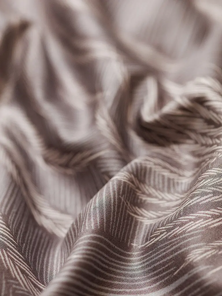 FLEURESSE | Linge de lit en satin 70x90cm/140x200cm MODERN GARDEN B Moka | Marron