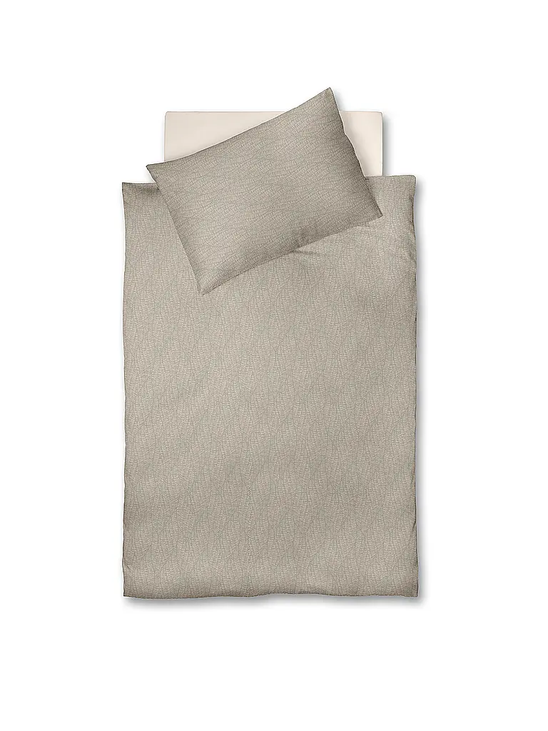 FLEURESSE | Linge de lit en satin 70x90cm/140x200cm MODERN LIFE B Sable | Camel