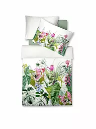 FLEURESSE | Linge de lit en satin BED ART 70x90cm/140x200cm Aqua | Blanc