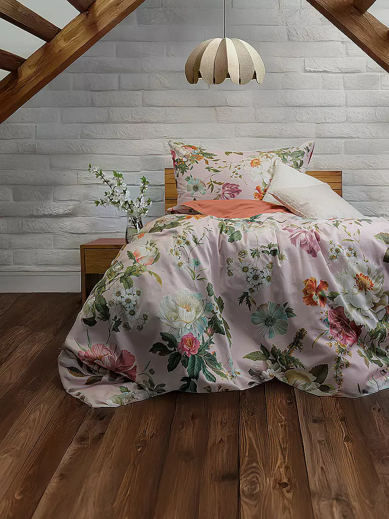FLEURESSE | Linge de lit en satin BED ART 70x90cm/140x200cm Corail | 