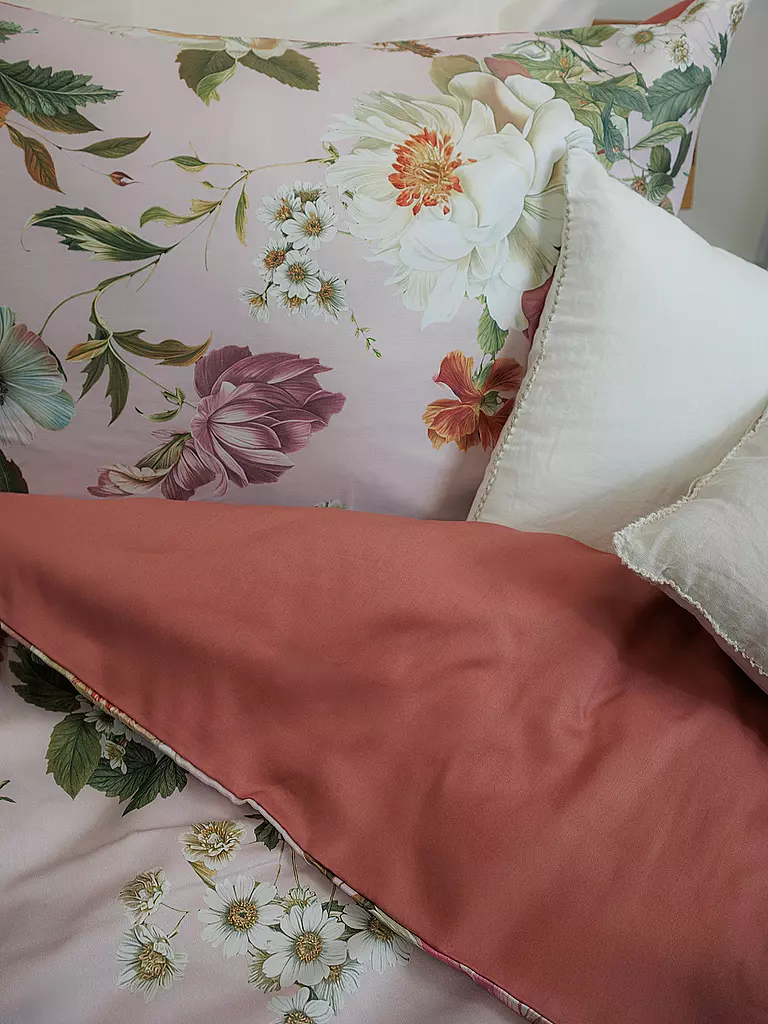 FLEURESSE | Linge de lit en satin BED ART 70x90cm/140x200cm Corail | 
