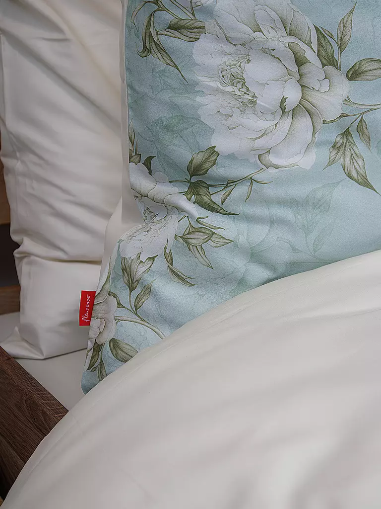 FLEURESSE | Linge de lit en satin BED ART 70x90cm/140x200cm Honeydew | Vert clair