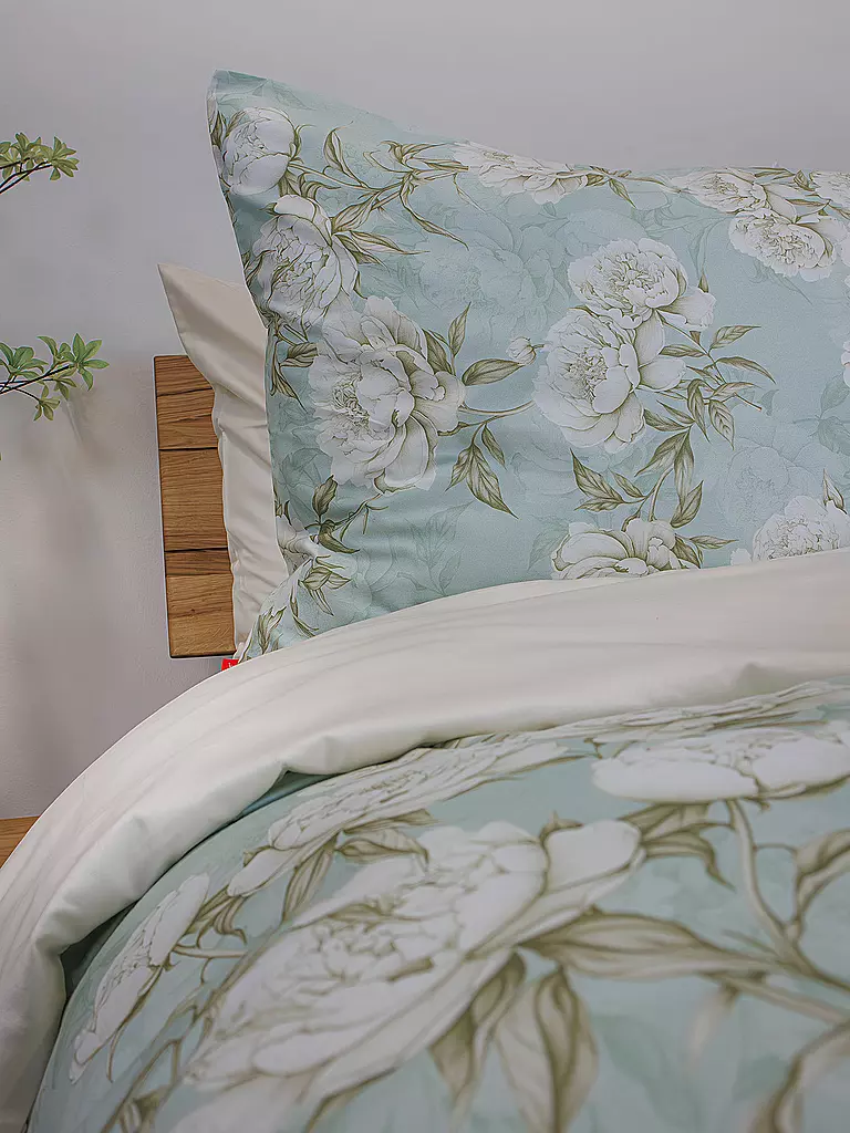 FLEURESSE | Linge de lit en satin BED ART 70x90cm/140x200cm Honeydew | Vert clair