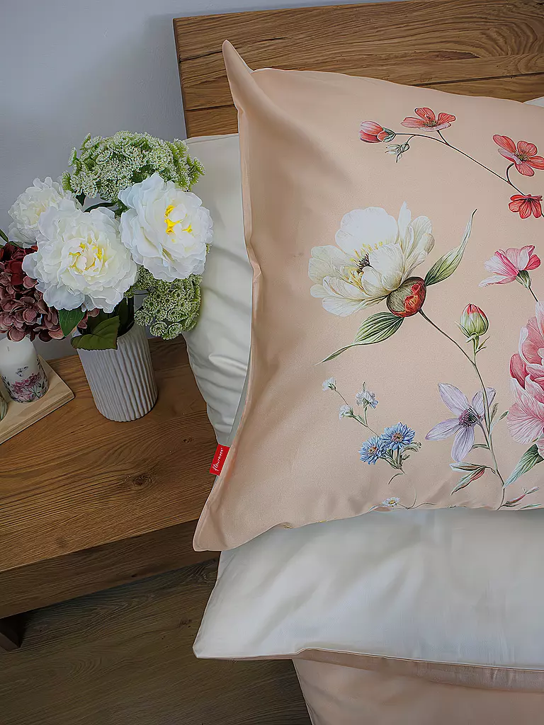FLEURESSE | Linge de lit en satin BED ART 70x90cm/140x200cm Pêche | 