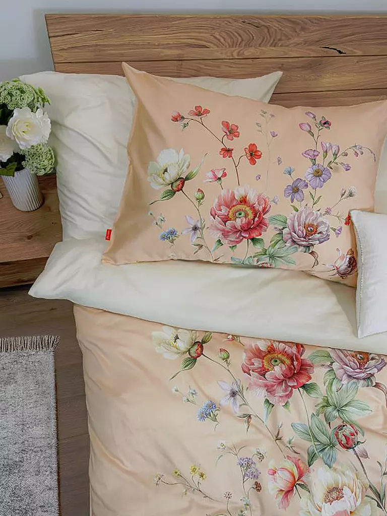 FLEURESSE | Linge de lit en satin BED ART 70x90cm/140x200cm Pêche | 