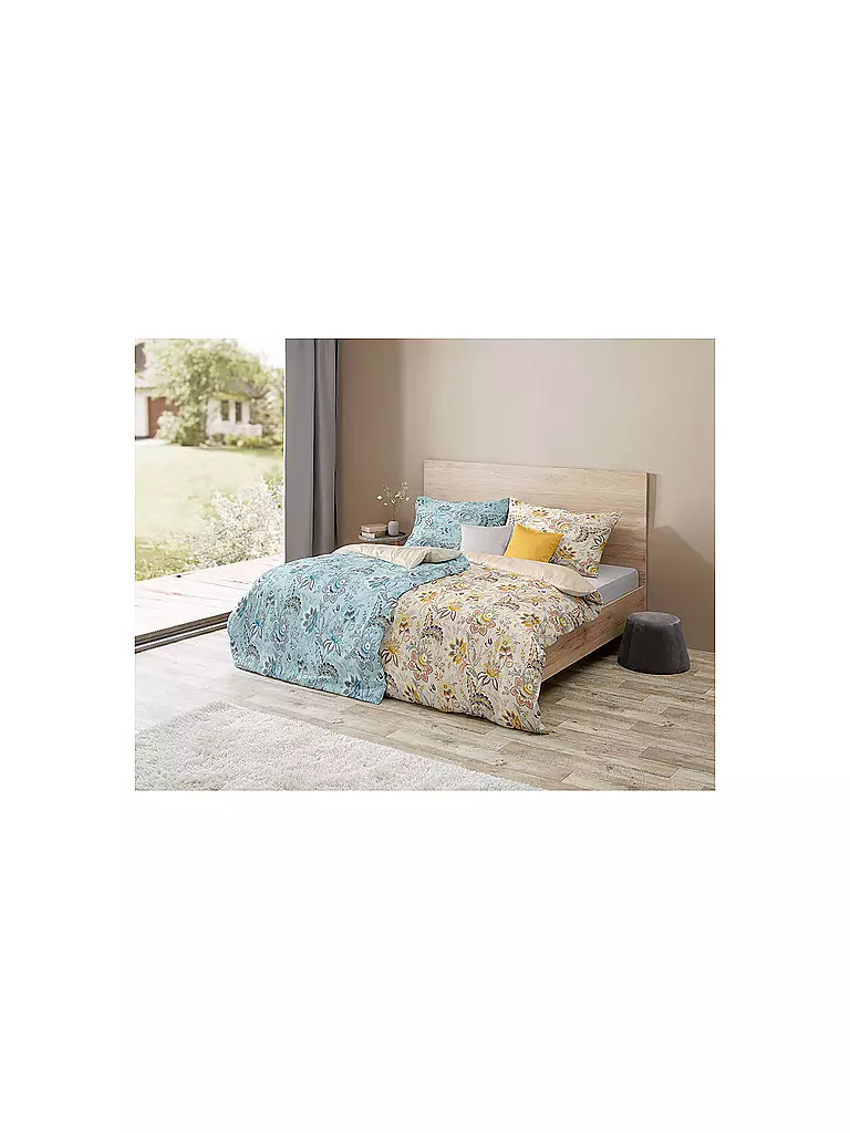 FLEURESSE | Linge de lit en satin MIAMI 70x90cm/140x200cm Vanille | 