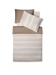 FLEURESSE | Linge de lit en satin MODERN LIFE 70x90cm/140x200cm Camel | Marron clair