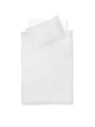 FLEURESSE | Linge de lit Seersucker RIO 70x90cm/140x200cm Blanc | Blanc