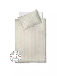 FLEURESSE | Linge de lit Seersucker RIO 70x90cm/140x200cm Blanc | Beige