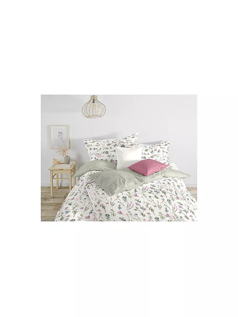 FLEURESSE | Linge de lit Tencel LUXURY 70x90cm / 140x200cm Multicolore | weiss