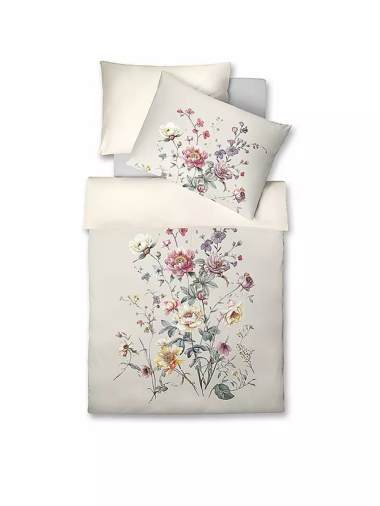 FLEURESSE | Linge de lit Tencel LUXURY 70x90cm / 140x200cm Nature | hellgrau