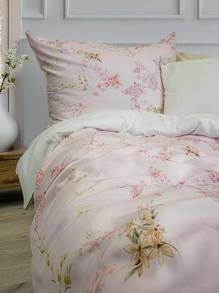 FLEURESSE | Linge de lit Tencel LUXURY 70x90cm / 140x200cm Rose poudré | 